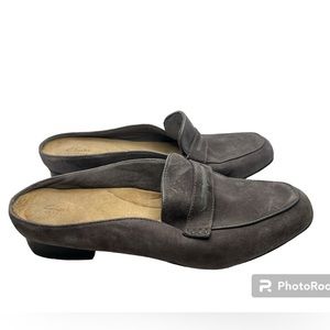Clarks Artisan Keesha Donna Dark Grey Suede Slip On Loafers